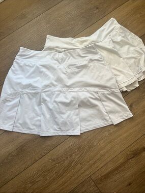 White Tennis Skort Bundle with Built-In Shorts
